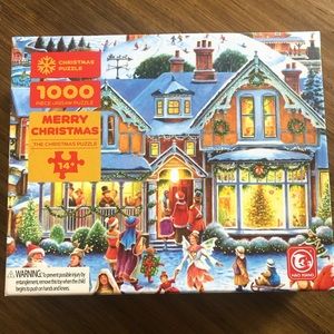 Hai Xiang 1000 piece puzzle Merry Christmas The Christmas Puzzle EUC
